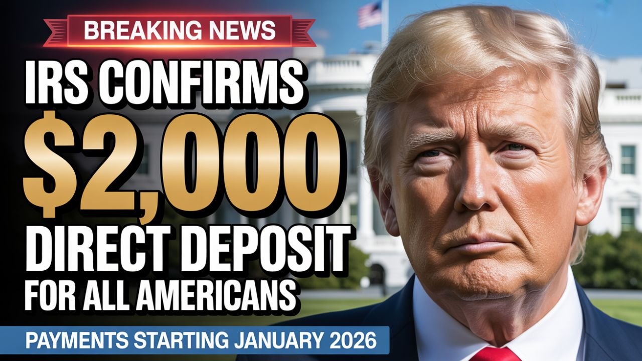 IRS Confirms $2,000 Direct Deposit for All — Payment will be started from January 2026